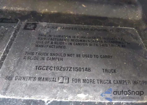 2007 Chevrolet Silverado 1500 Classic Ls z USA, uszkodzony, nr VIN 1GCEC19Z97Z150148